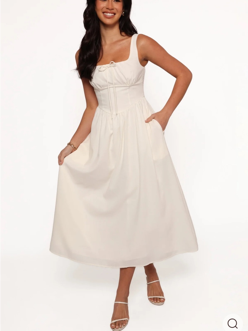 Petal & Pup White Midi Dress - Picture 4 of 10